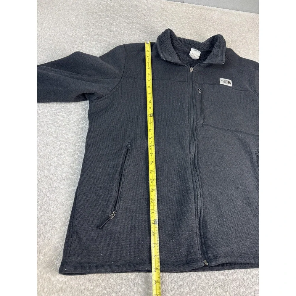 The North Face Fleece Jacket Mens 2XL Black Sherpa‎ Lined Full Zip Pockets